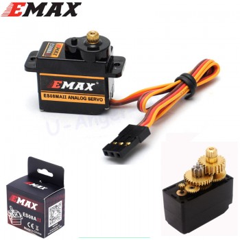 4pcs/lot EMAX ES08MA II Mini Metal Gear Analog Servo 12g/ 2.0kg/ 0.12 Sec Mg90S