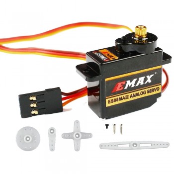 4pcs/lot EMAX ES08MA II Mini Metal Gear Analog Servo 12g/ 2.0kg/ 0.12 Sec Mg90S