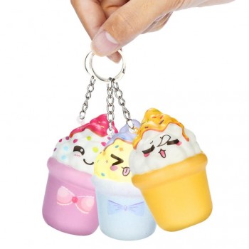 #5001 Squishies Kawaii Ice Cream Slow Rising Cream Scented Keychain Stress Relief Toys DROPSHIPPING New Freeshipping Hot sales