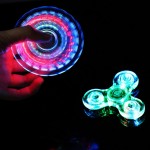 New Light Fidget Spinner Led Stress Hand Spinners Glow In The Dark Figet Spiner  EDC Anti-stress Finger Spinner