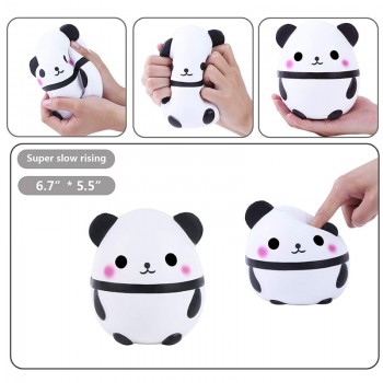 New Jumbo Kawaii Panda Squishy Slow Rising Creative Animal Doll Soft Squeeze Toy Bread Scented Stress Relief Fun for Kid Gift