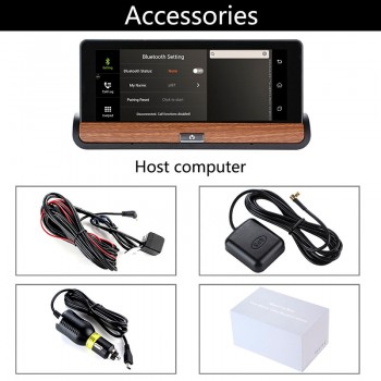 HGDO Dash Camera DVR 7 Android Vehicle GPS Navigation 1080P 3G Wi-Fi FM Transmitter G-Sensor Quad Core 1GB RAM 16GB RO