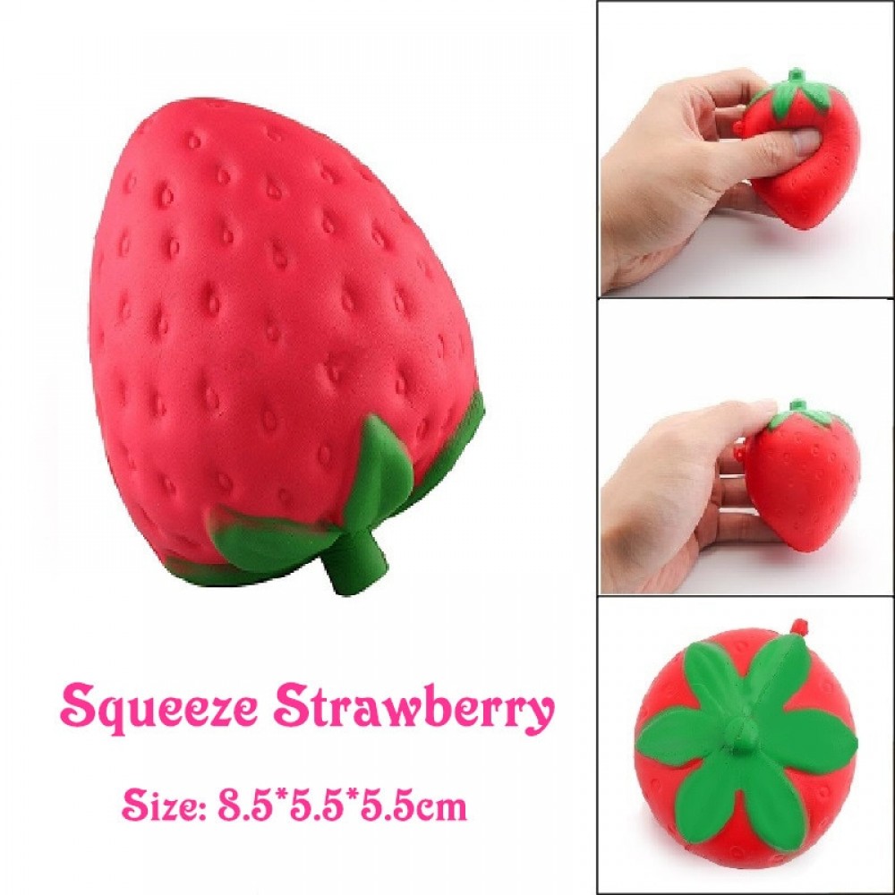 Squishy Strawberry cheap Slow Rising Squeeze Phone Strap Charm Pendant Squishes Simulation soft Scented Kid Toy Gift Collections