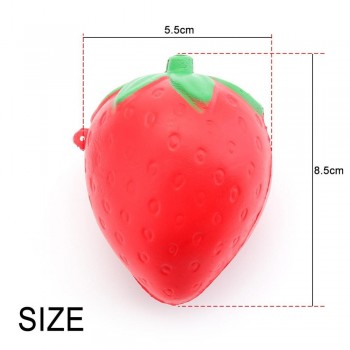 Squishy Strawberry cheap Slow Rising Squeeze Phone Strap Charm Pendant Squishes Simulation soft Scented Kid Toy Gift Collections