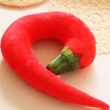 40CM Creative plush Peeled Prawns Pepper Eggplant Croissant stuffed animals plush toys U neck pillow shrimp cushion kids toys