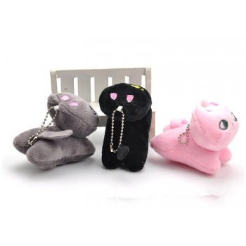 1pcs Kawaii Plush Cartoon Mini Cat Soft Keychain Bag Xmas Stuffed Lovely Small Animals Plush Cute Phone Backpack Pendants Doll