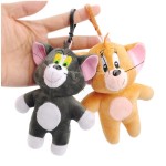 Tom Jerry mouse plush toy cartoon stuffed doll keychain bag charms gift