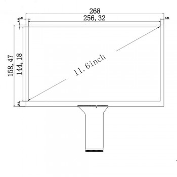 11.6 inch USB Capacitive Touch Screen Raspberry Pi win7 8 10 10fingers touch G+