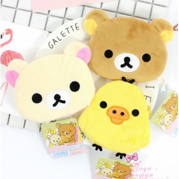 1 Pcs HOT Cartoon Kawaii Rilakkuma Coin Purse Unisex Wallet Multi-functional Kawaii Bag Anime Plush Toys