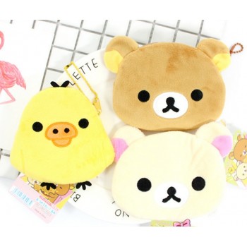 1 Pcs HOT Cartoon Kawaii Rilakkuma Coin Purse Unisex Wallet Multi-functional Kawaii Bag Anime Plush Toys