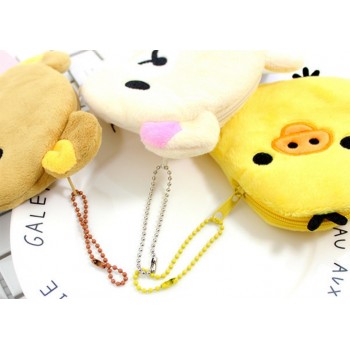 1 Pcs HOT Cartoon Kawaii Rilakkuma Coin Purse Unisex Wallet Multi-functional Kawaii Bag Anime Plush Toys