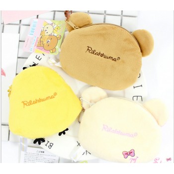 1 Pcs HOT Cartoon Kawaii Rilakkuma Coin Purse Unisex Wallet Multi-functional Kawaii Bag Anime Plush Toys