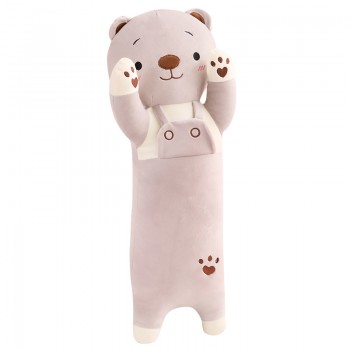 Animals Long Pillow Cylindrical Stuffed Bolster Standing Dog/Rabbit/Cat/Pig Pink/Grey Kids Adults Sleeping Companion 70/110cm