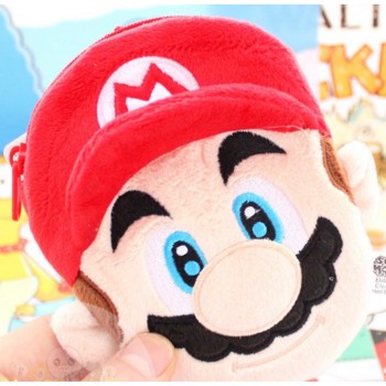 1 pcs creative 2 Styles Super Mario Bros Coin Purse Unisex Wallet Multi-functional Kawaii Bag Anime Plush Toys