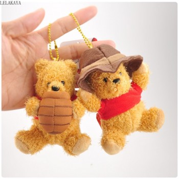 1pcs  Animals Creative Bear Cartoon Creative Plush Keychain Soft Stuffed Backpack Xmas Pendants Lovely Cute Doll Brand New