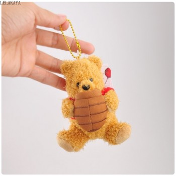 1pcs  Animals Creative Bear Cartoon Creative Plush Keychain Soft Stuffed Backpack Xmas Pendants Lovely Cute Doll Brand New