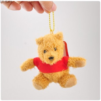 1pcs  Animals Creative Bear Cartoon Creative Plush Keychain Soft Stuffed Backpack Xmas Pendants Lovely Cute Doll Brand New