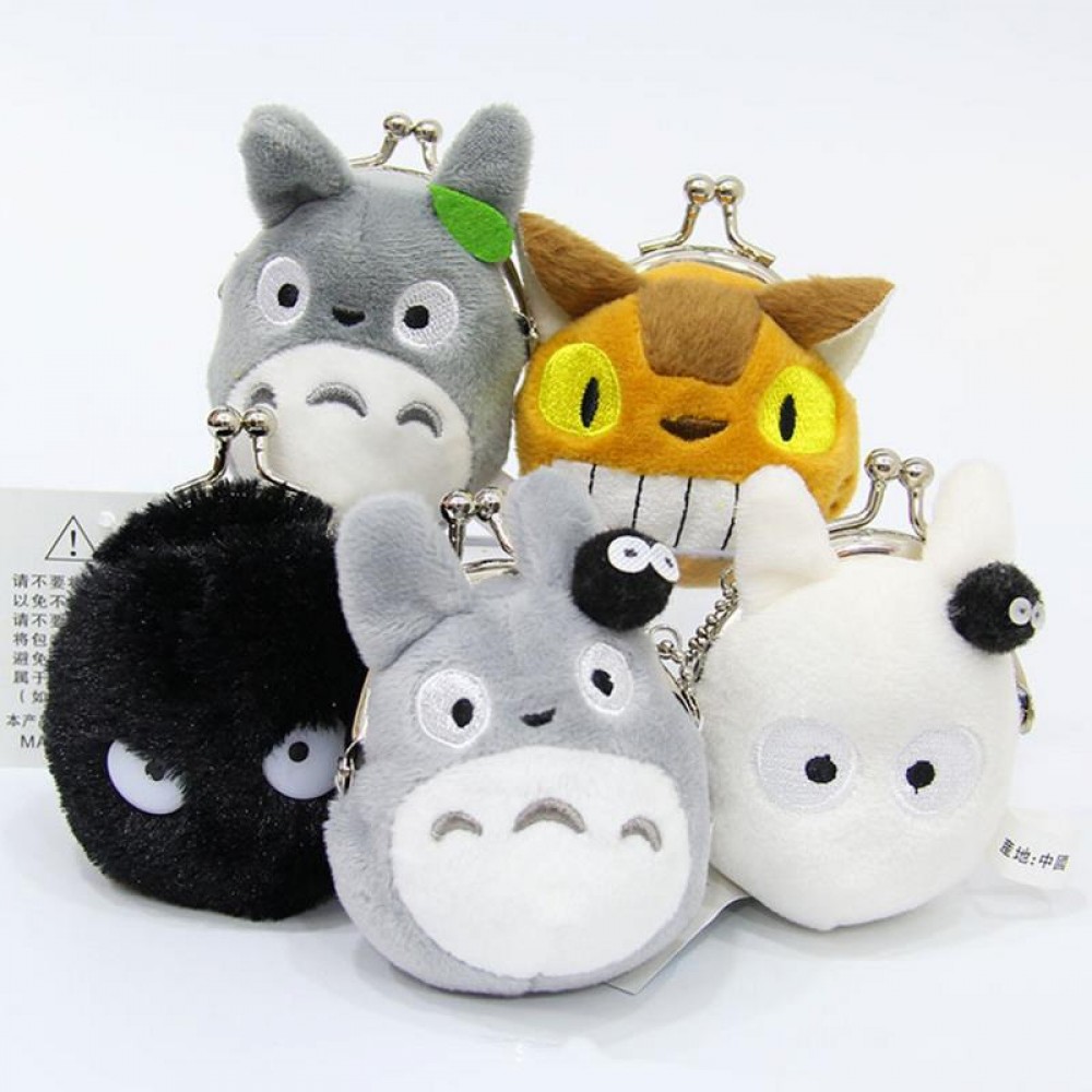 1 pcs cute Japan Anime Miyazaki TOTORO Plush Toys Unisex Wallet Multi-functional Bag Mini cartoon Pendant toy