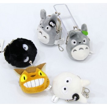 1 pcs cute Japan Anime Miyazaki TOTORO Plush Toys Unisex Wallet Multi-functional Bag Mini cartoon Pendant toy