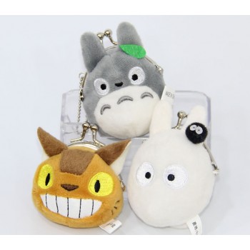 1 pcs cute Japan Anime Miyazaki TOTORO Plush Toys Unisex Wallet Multi-functional Bag Mini cartoon Pendant toy