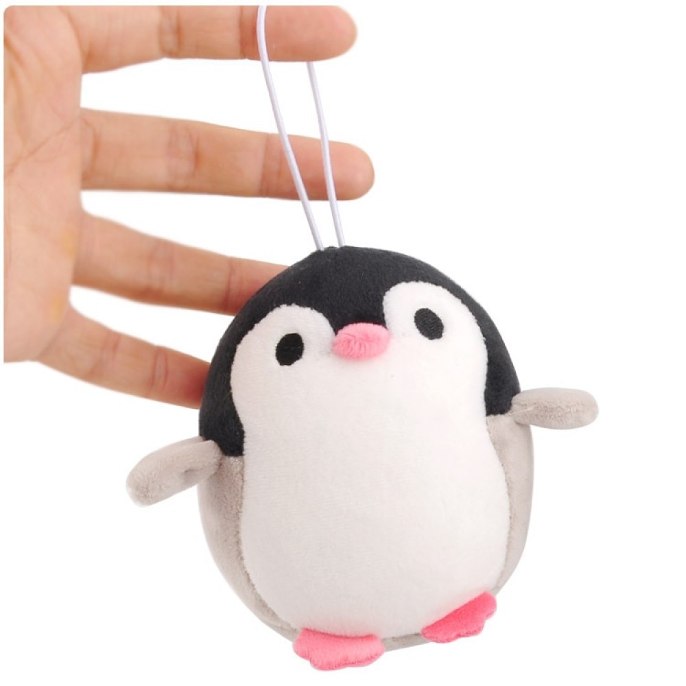 10cm Anime Cartoon Love In Ice Island Black Penguin Plush Mini Bag Xmas Pendants Soft Rope Phone Keychain Lovely Creative Doll