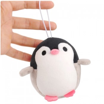 10cm Anime Cartoon Love In Ice Island Black Penguin Plush Mini Bag Xmas Pendants Soft Rope Phone Keychain Lovely Creative Doll