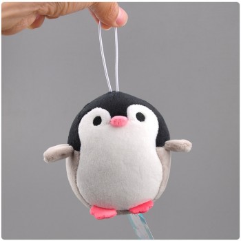 10cm Anime Cartoon Love In Ice Island Black Penguin Plush Mini Bag Xmas Pendants Soft Rope Phone Keychain Lovely Creative Doll