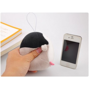 10cm Anime Cartoon Love In Ice Island Black Penguin Plush Mini Bag Xmas Pendants Soft Rope Phone Keychain Lovely Creative Doll