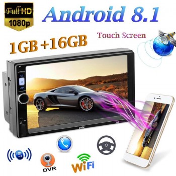 SWM A4 2 Din 7 Touch Screen Car MP5 Video Player Android 8.1 GPS Navi WiFi Bluetooth FM Radio 1GB 16GB Media Player With Camera