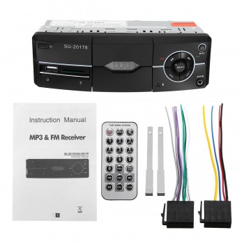 KROAK Excellent 12V 1 DIN Bluetooth Car Stereo FM Radio SD/USB/AUX-IN Remote Head Unit MP4 MP5 MP3 Audio Player USB SD MMC Port