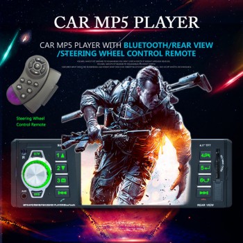 Bluetooth Rear View Camera Player 4.1 MP3 MP4 Player Radio U Disk SU-4018 1 DIN Car Stereo Audio MP5 Player without Camera