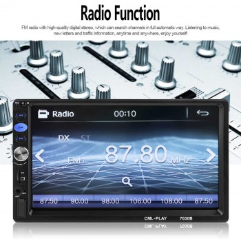 7 Inch 2 Din Car FM Bluetooth Multimedia Player Radio Video Stereo MP4 MP5 Player Car Rear View Camera for touch Screen