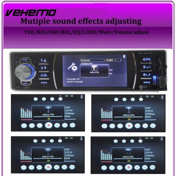 Vehemo Bluetooth FM/USB/AUX Multimedia Player Video Player Audio Car MP5 Automotive FM Radio 3.6 Car Stereo