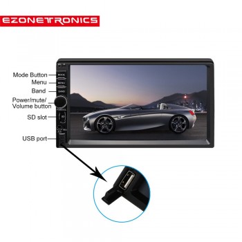 Free Shipping 2DIN Car Radio Player Car Stereo AM FM 7inch Touch HD MP3 MP4 Audio Bluetooth With USB SD Support Rear Camera 7021