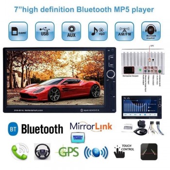 HEVXM 8011G 2-DIN 7 inch Car MP5 Player GPS Bluetooth With Navigation Reversing Camera Remote Control  FM