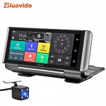 Bluavido 6.86 Inch 4G Car DVR Camera GPS FHD 1080P Android Dash Cam Navigation ADAS Car Video Recorder Dual Lens Reverse image