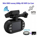 Free Shipping!!Original Mini 0903/nanoq 1080p HD Wifi 7G NT96655 IMX322 GPS Car DVR GPS Dash Camera+CPL Filter+32GB Card