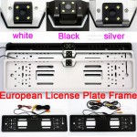 Vehicle European License Plate Frame Backup Car Number Rear View Reverse Parking AV Jack Wireless Auto Camera 5 4.3 inch Monitor