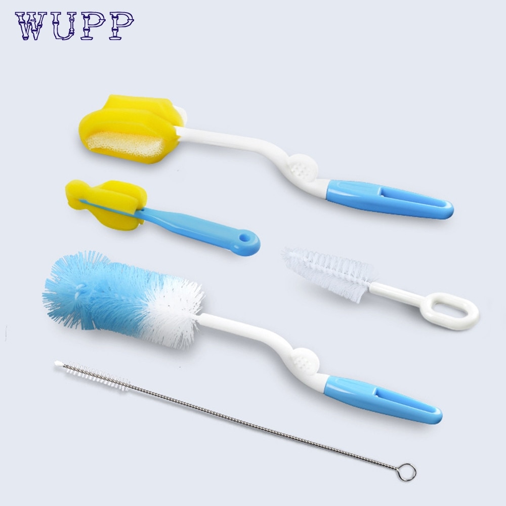 5Pcs Baby Feeding Bottle Brush Sponge Cleaner Straw Nipple Cleaning Washing Tool 10#