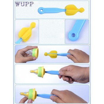 5Pcs Baby Feeding Bottle Brush Sponge Cleaner Straw Nipple Cleaning Washing Tool 10#