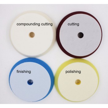 5(130mm-150mm)Rupeess style German material foam solf puffing polishing pad(compounding cutting/polishing/finishing for choose)