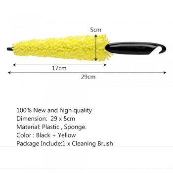 Car Wheel Wash Brush Plastic Handle Vehicle Cleaning Brush Wheel Rims Tire Washing Brush Auto Scrub Brush Car Wash Sponges Tools