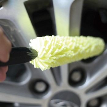 Car Wheel Wash Brush Plastic Handle Vehicle Cleaning Brush Wheel Rims Tire Washing Brush Auto Scrub Brush Car Wash Sponges Tools