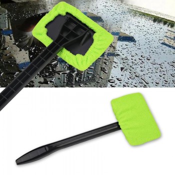 Auto Window Cleaner Windshield Windscreen Microfiber Car Wash Brush Dust Long Handle Car Cleaning Tool Car Care Glass Towel