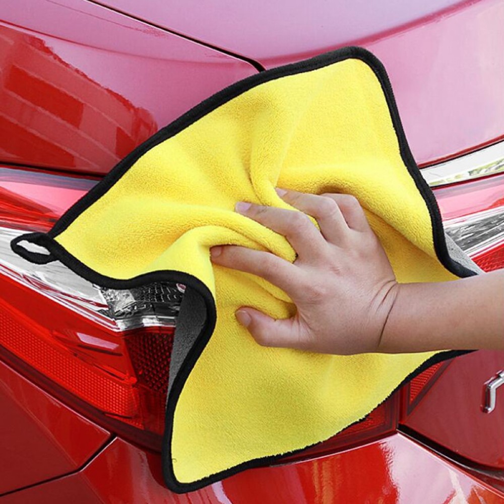 30*30CM Car Microfiber Washing Towel Thick Car Cleaning Cloth Detailing Wash Drying Towel Drying Cloth Hemming Car Care