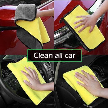 30*30CM Car Microfiber Washing Towel Thick Car Cleaning Cloth Detailing Wash Drying Towel Drying Cloth Hemming Car Care