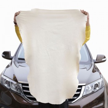 Natural Irregular Elastic Shammy Chamois Leather Car Cleaning Towels Free Shape Drying Washing Care Polishing Cloth Car Washing