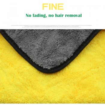 1pc Car Care Polishing Wash Towels Plush Microfiber Washing Drying Towel Strong Thick Plush Polyester Fiber Car Cleaning Cloth