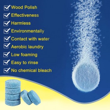 5pcs=20L Car Windshield Glass Washer Window Cleaner Safe Compact Effervescent Tablets Detergent Fine Concentrated Solid