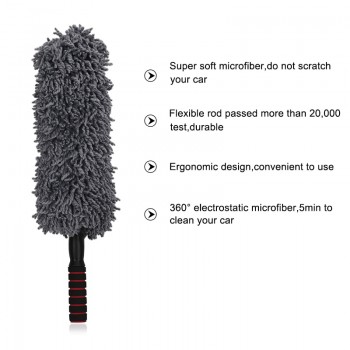 Auto Microfiber Car Duster Brush Cleaning Dirt Dust Clean Brush Universal Car Care Tools Polishing Detailing Towels Cloths